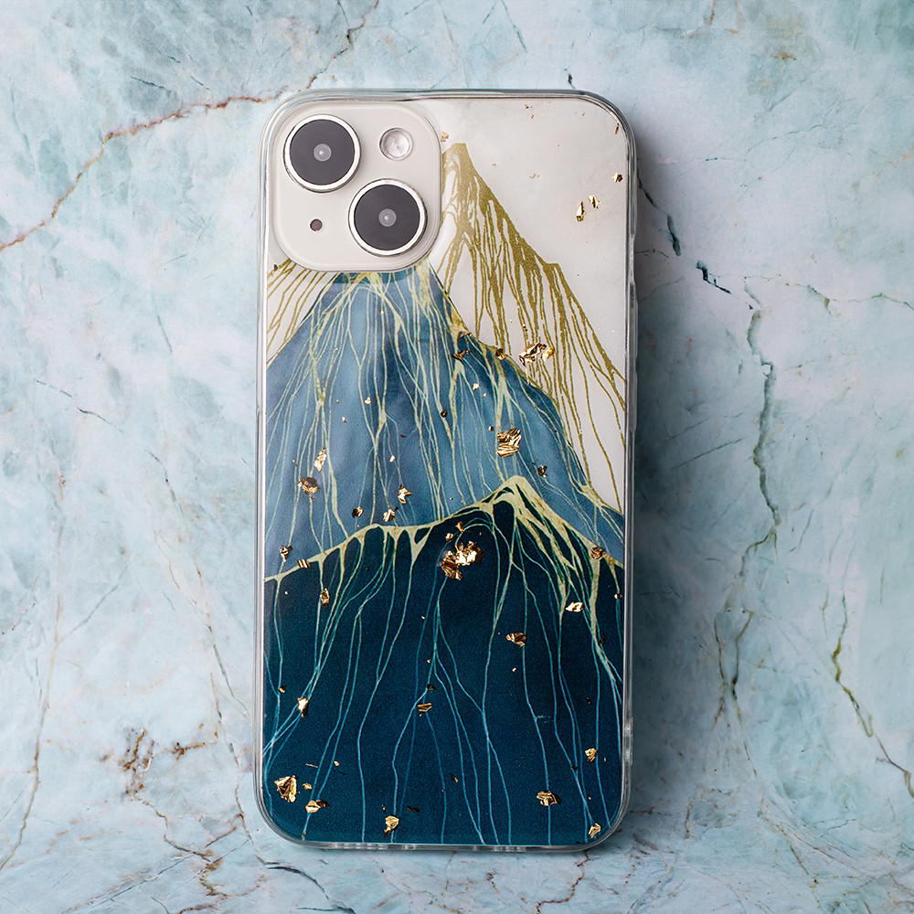 Husa Apple iPhone 15 Pro, Gold Glam, Mountain — varianta 5