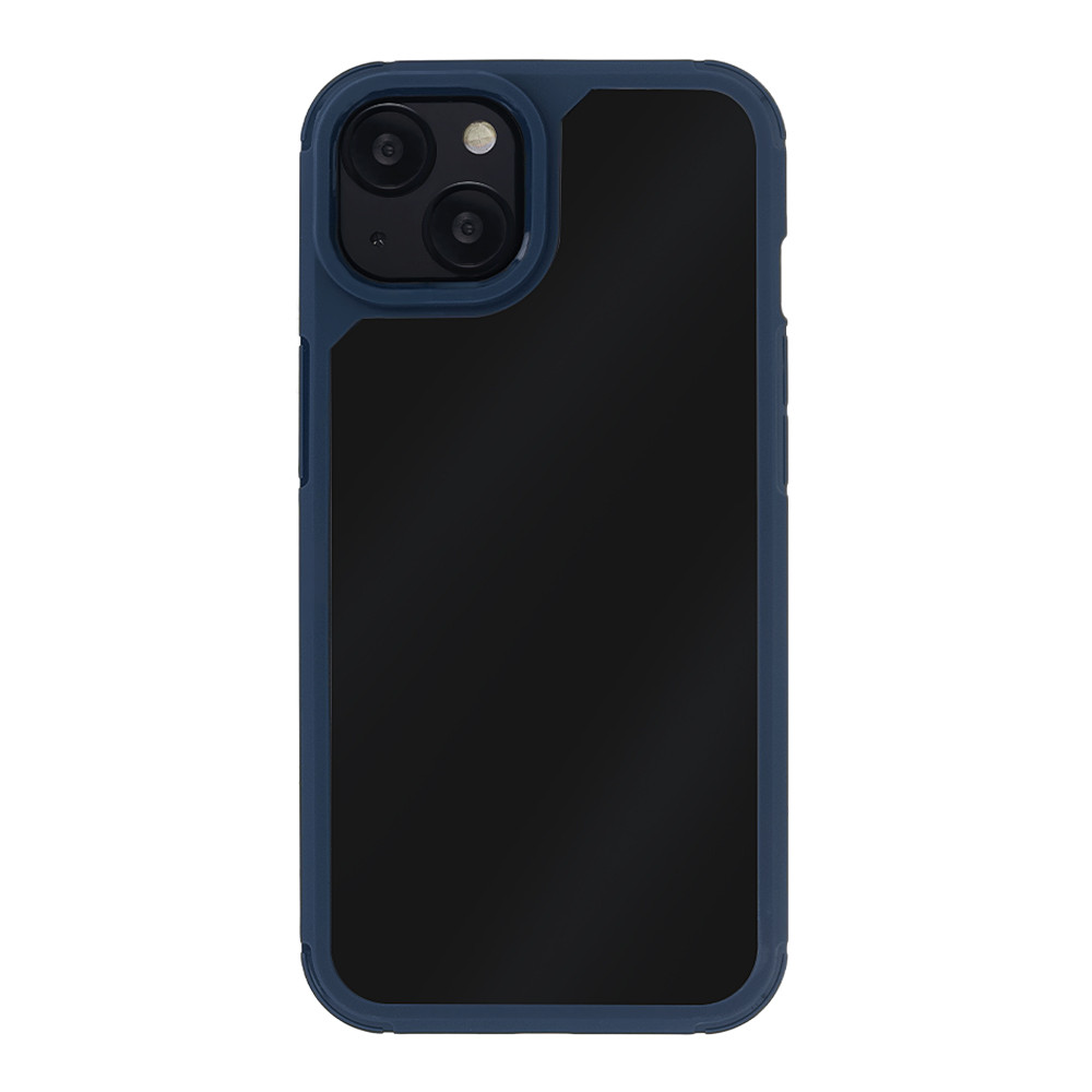 Husa protectie Apple iPhone 14 Pro Max, Color Shock TPU, margini antisoc, spate transparent, albastru — 6