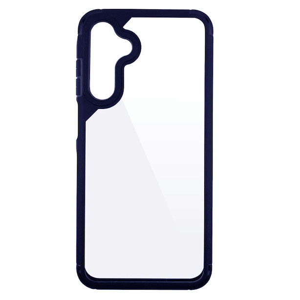 Husa protectie Samsung Galaxy A25, Color Shock TPU, margini antisoc, spate transparent, albastru inchis — varianta 2