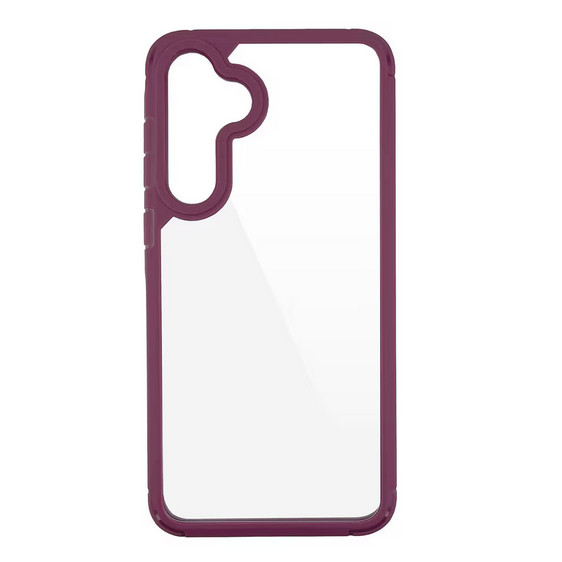 Husa protectie Samsung Galaxy A54 5G, Color Shock TPU, margini antisoc, spate transparent, burgundy — varianta 2