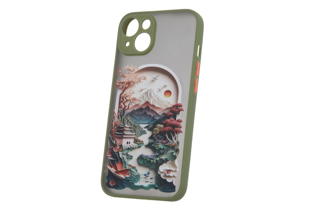 Husa Samsung Galaxy A35, Ultra Trendy, protectie camera, TPU + PC, margini verzi — varianta 4