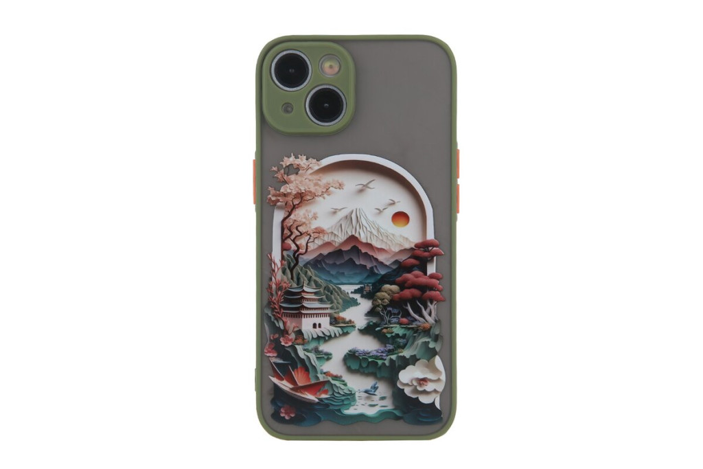 Husa Samsung Galaxy A35, Ultra Trendy, protectie camera, TPU + PC, margini verzi — varianta 5