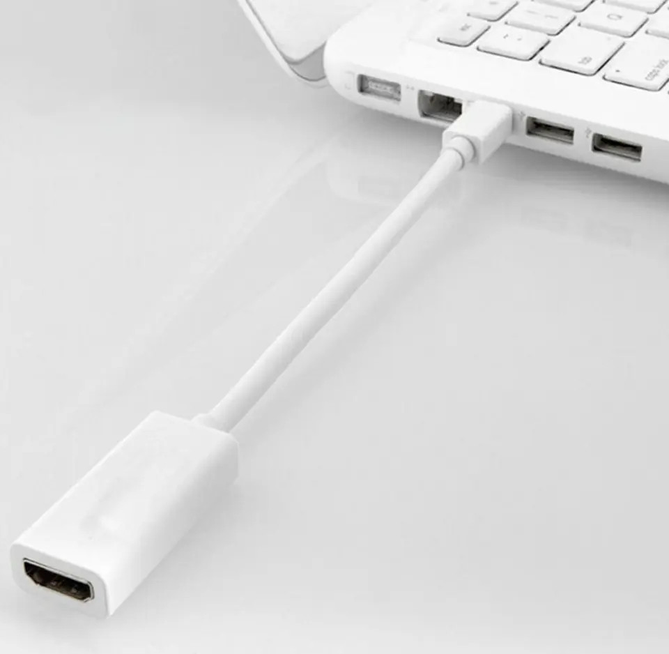 Cablu adaptor mini DisplayPort (DP) - HDMI Active, rezolutie Full HD, alb — 3