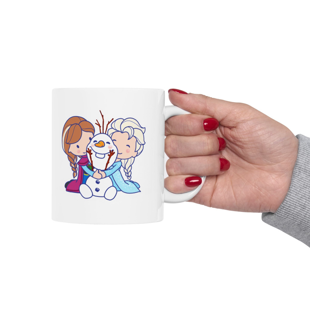 Cana ceramica personalizata, design Frozen, 330 ml, alba — varianta 6