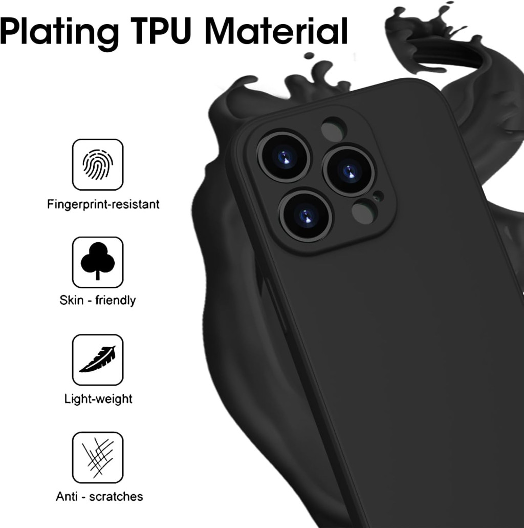 Husa Apple iPhone 14 Pro Max, Luxury Silicone, catifea in interior, protectie camere, albastru deschis — varianta 2