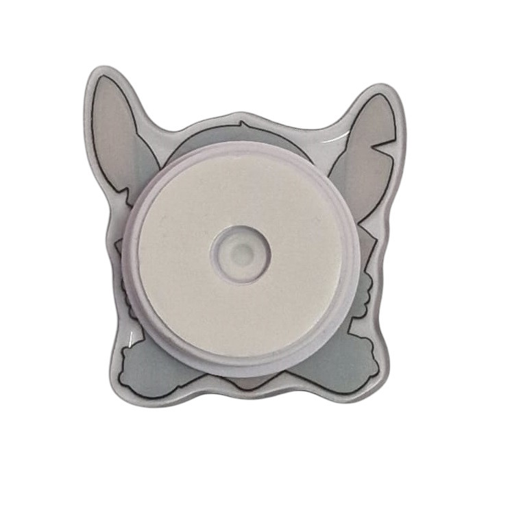 Suport telefon mobil tip popsocket, model Stitch citind — varianta 2
