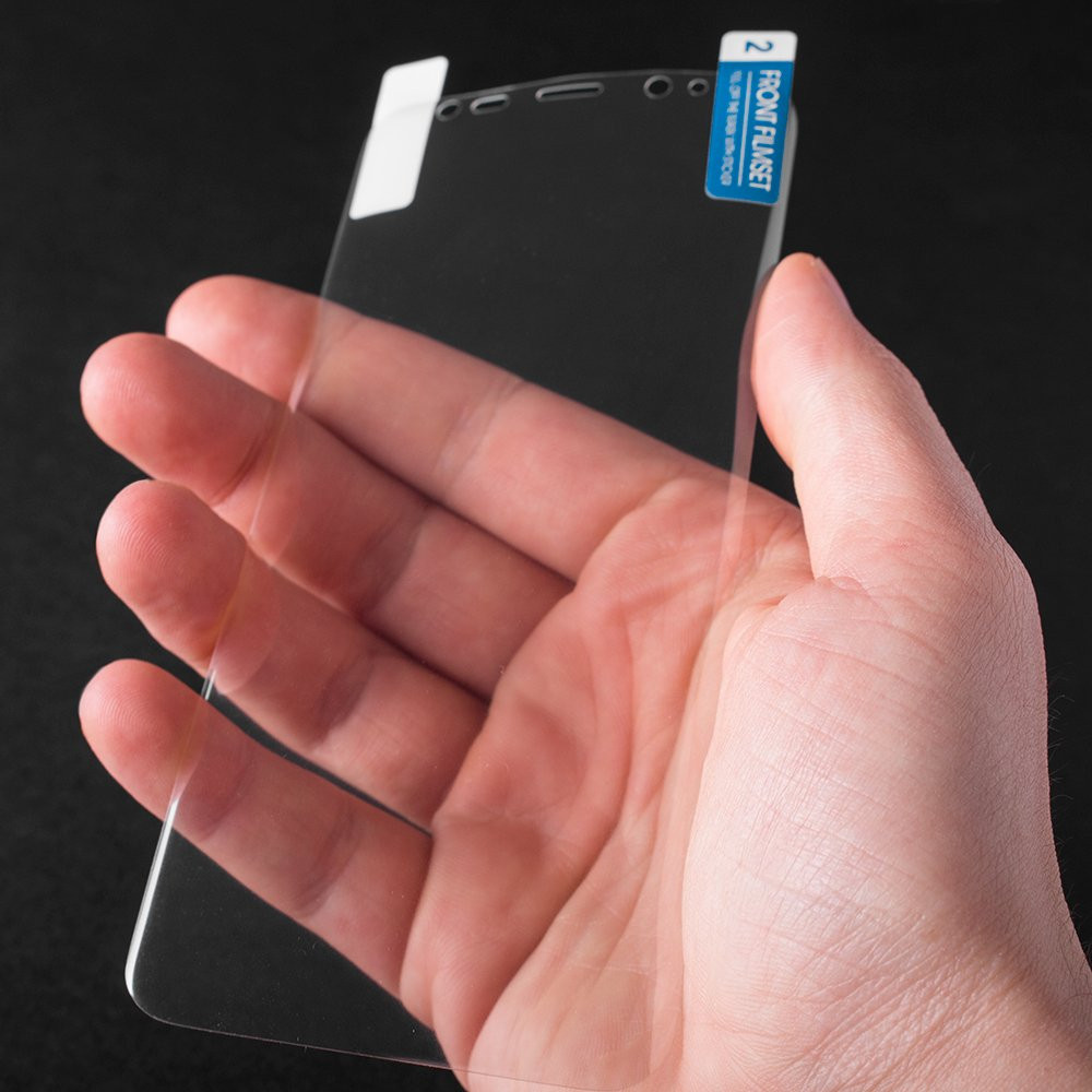 Folie protectie PET (plastic) pentru Samsung Galaxy S6 Edge, acoperire inclusiv margini curbate — varianta 2