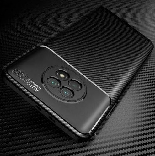 Husa Xiaomi Redmi Note 13 5G, Carbon Fiber, aspect carbon, protectie camere, neagra — 2