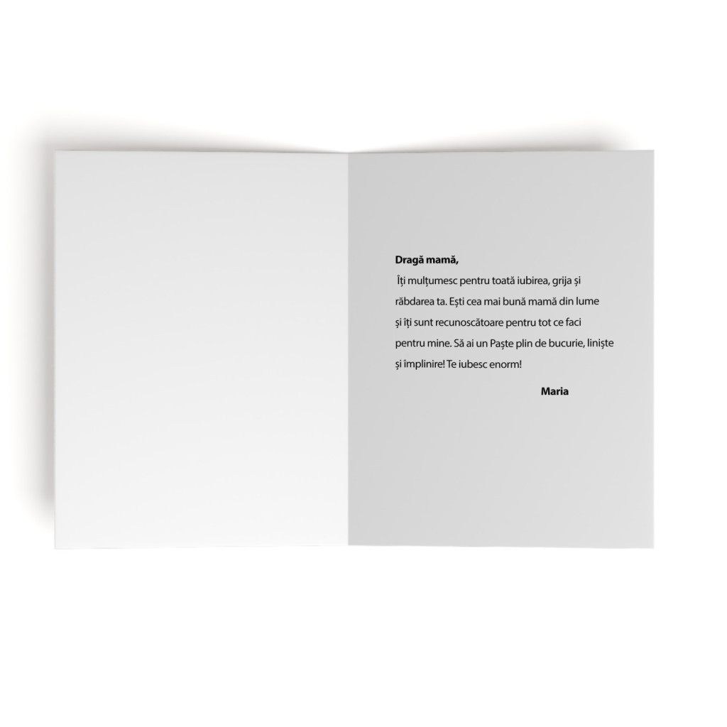 Felicitare personalizata de Paste, cu poza si textul tau! — varianta 2