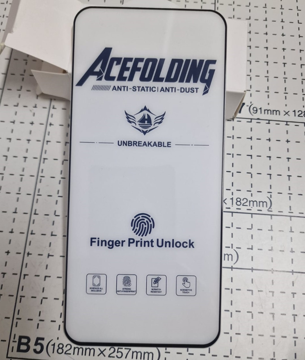 Folie de sticla Samsung Galaxy S21 Plus, ACE Folding Full Glue, deblocare amprenta, margini negre — 4