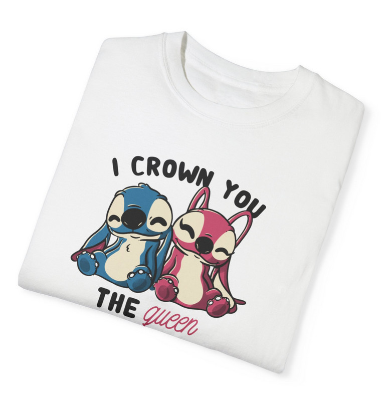 Tricou personalizat alb, copii/adulti, I crown you the queen, modal, diverse marimi — 2