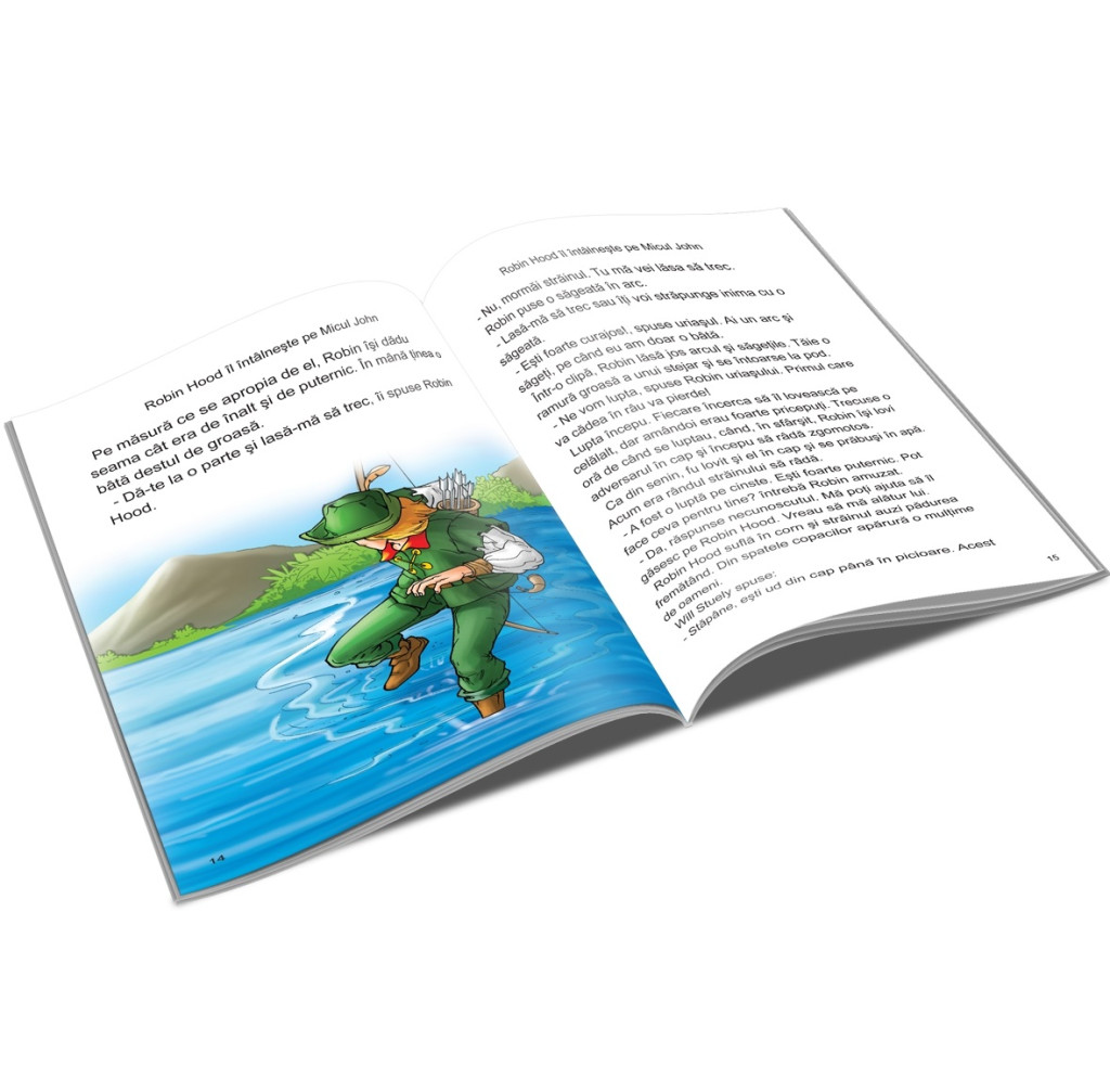 Aventurile lui Robin Hood, editura Unicart, carte ilustrata pentru copii — varianta 2