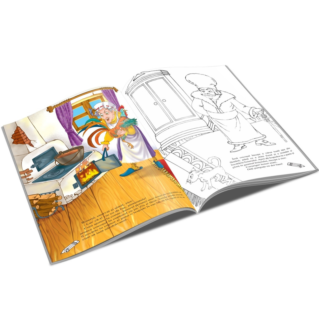 Carte de citit si colorat A5, editura Unicart, Punguta cu doi bani — varianta 2