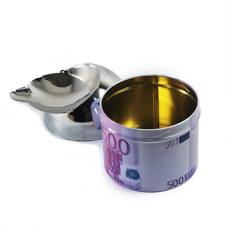 Scrumiera anti-vant, clapa rabatabila, metalica, model 50 euro — varianta 2