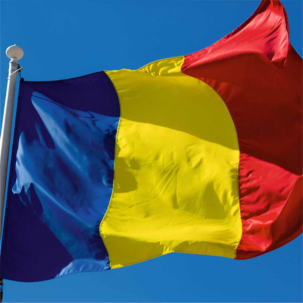 Steag tricolor / drapel Romania, dimensiune mare, 90 x 150 cm — 3