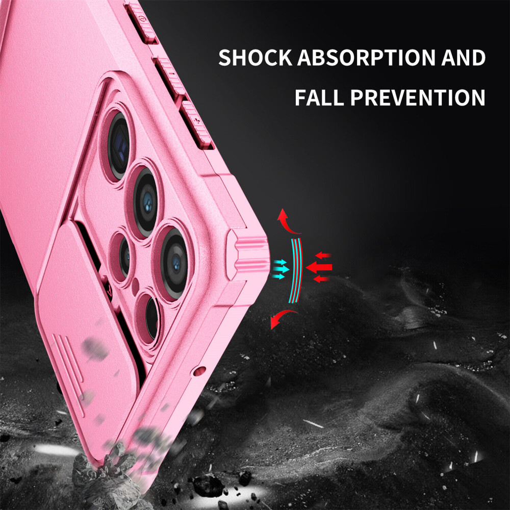 Husa Samsung Galaxy A53 5G, Defender Camshield, stand expunere, protectie camera, roz — 7