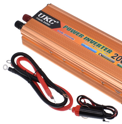 Invertor auto UKC SSK-2000W, 12V/220V, port USB 5V, putere 2000W — varianta 2