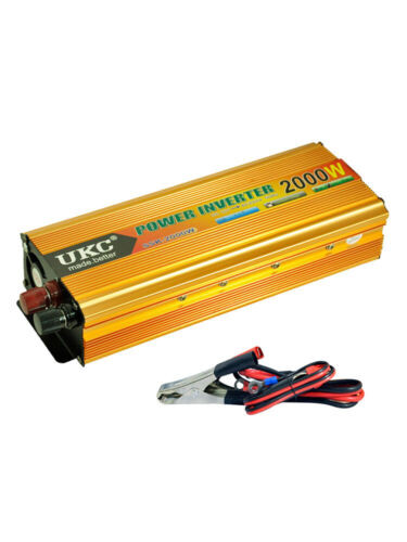 Invertor auto UKC SSK-2000W, 12V/220V, port USB 5V, putere 2000W — varianta 3