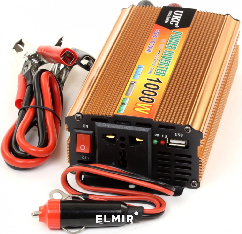 Invertor auto UKC SSK-1000W, 12V/220V, port USB 5V, putere 1000W — varianta 5