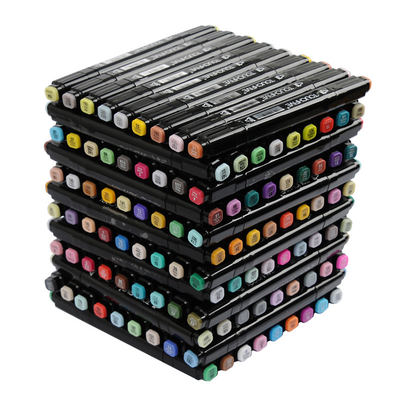 Set 168 markere cu doua capete Touch, suport si geanta depozitare incluse — varianta 4