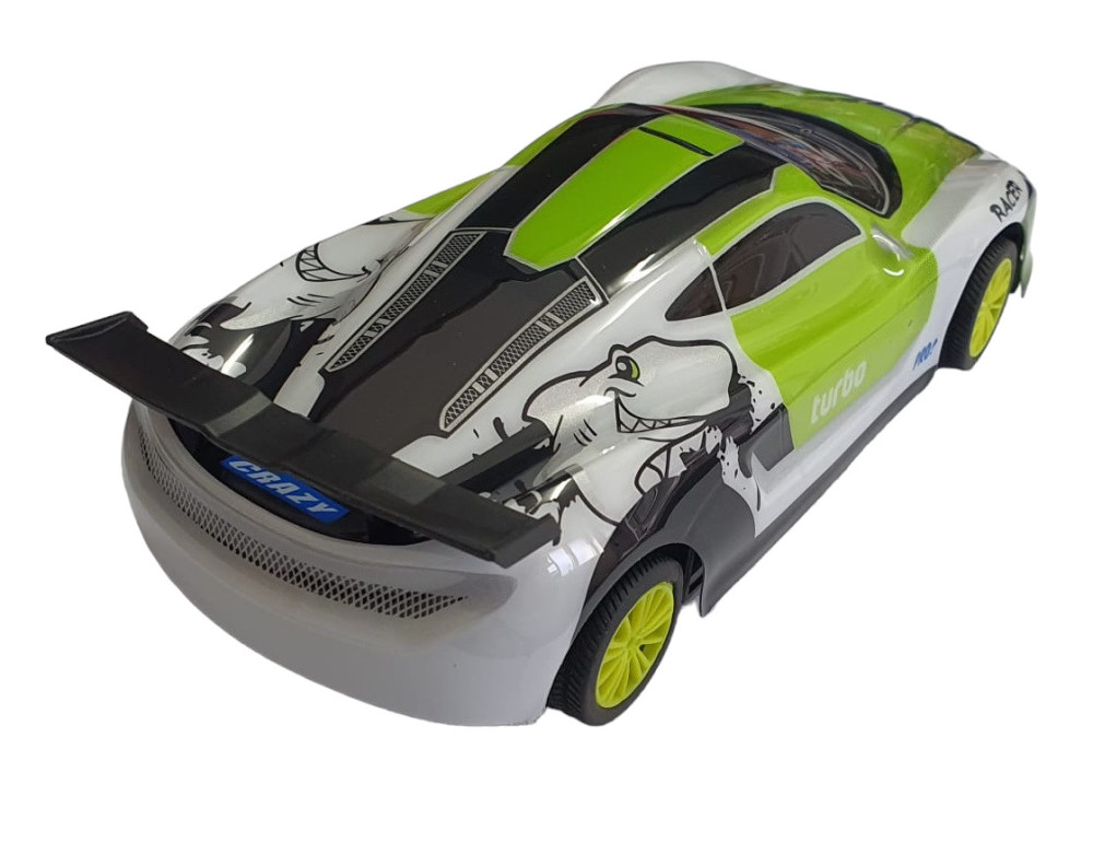 Jucarie masina cu telecomanda CARVICTOR 5, acumulatori cu incarcare USB, 1:28, alb/verde — 3