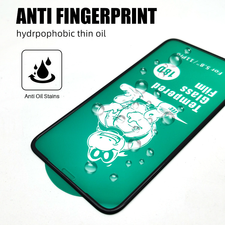 Folie de sticla Full Glue 18D pentru iPhone 11 / iPhone XR, margini in relief, negre — varianta 2