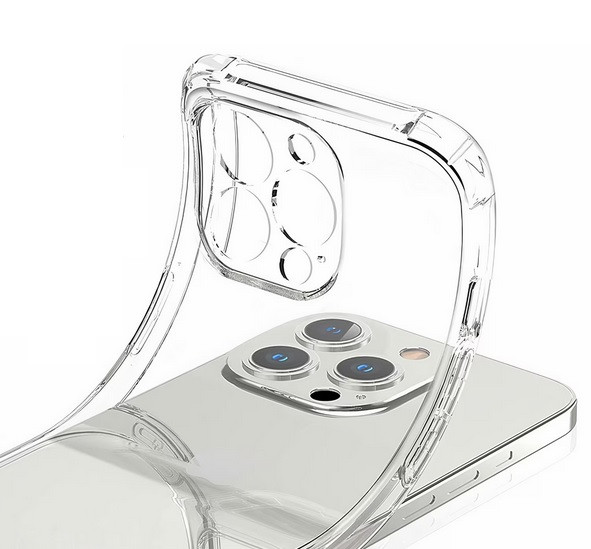 Husa Apple iPhone 12 Pro Max, TPU transparent, intarituri in colturi, grosime 1,5 mm — varianta 2