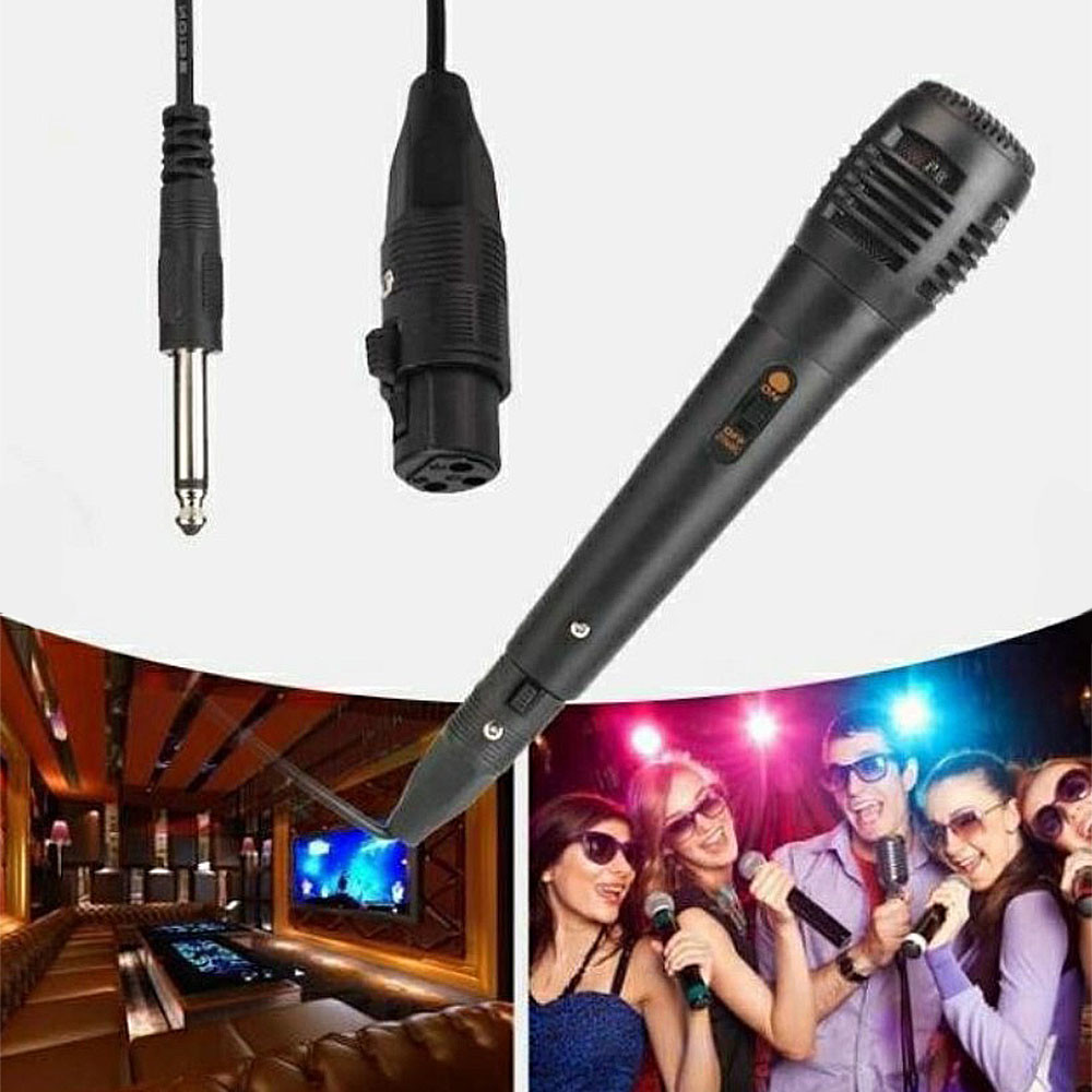 Microfon dinamic cu fir, mufa jack 6,3 mm, negru — varianta 3