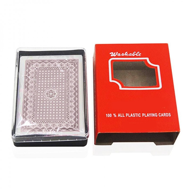 Pachet carti de joc clasice din plastic LUCKROYAL, cutie de plastic inclusa, spate albastru — varianta 5