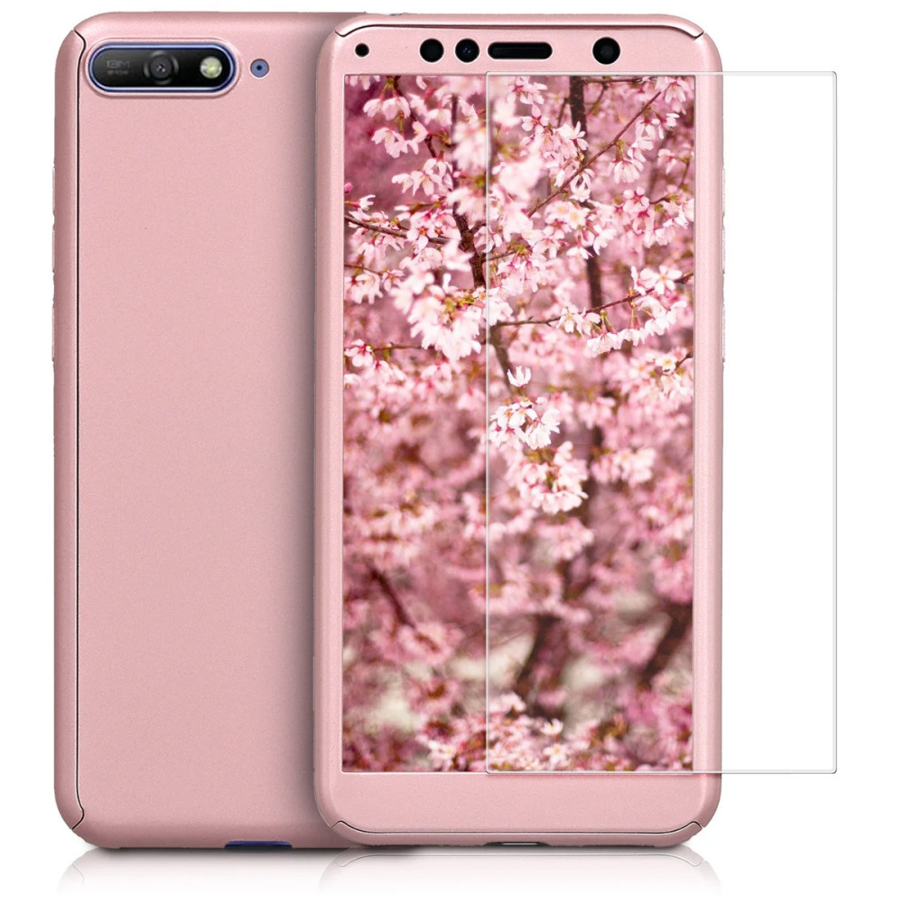 Husă Huawei Nova 5T / Honor 20, Full Cover 360°(față + spate + sticlă), rose gold — varianta 2