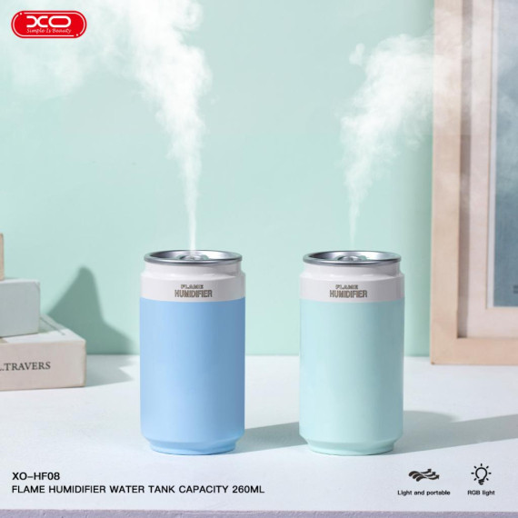 Umidificator casa/auto XO HF08, aspect doza suc, 260 ml, albastru — 6