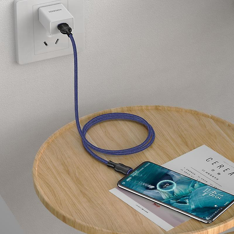 Cablu de date si incarcare USB to Lightning (iPhone) Kakusiga KSC-807, 2.4A, 1 metru, negru — varianta 3