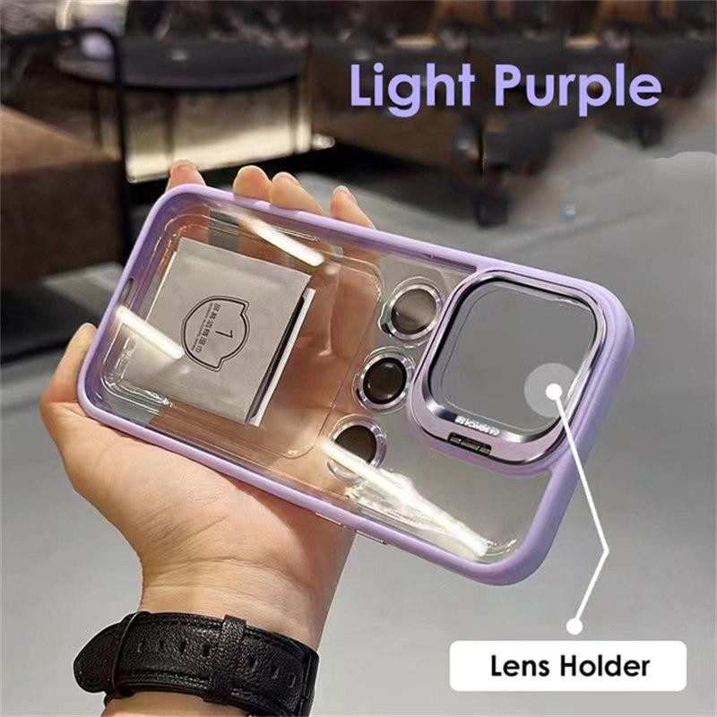 Husa Apple iPhone 13 Pro, Bracket Luxury, geamuri protectie camere, functie stand, mov — 7