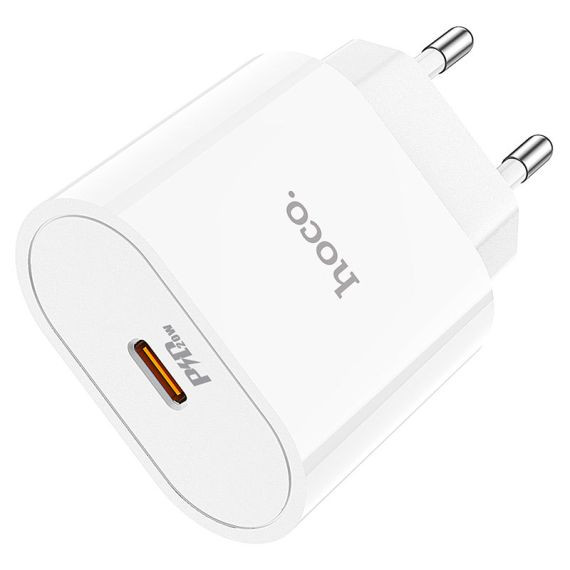 Incarcator casa Hoco C94A, 1 x USB-C PD 20W/3A, incarcare rapida, alb — 5