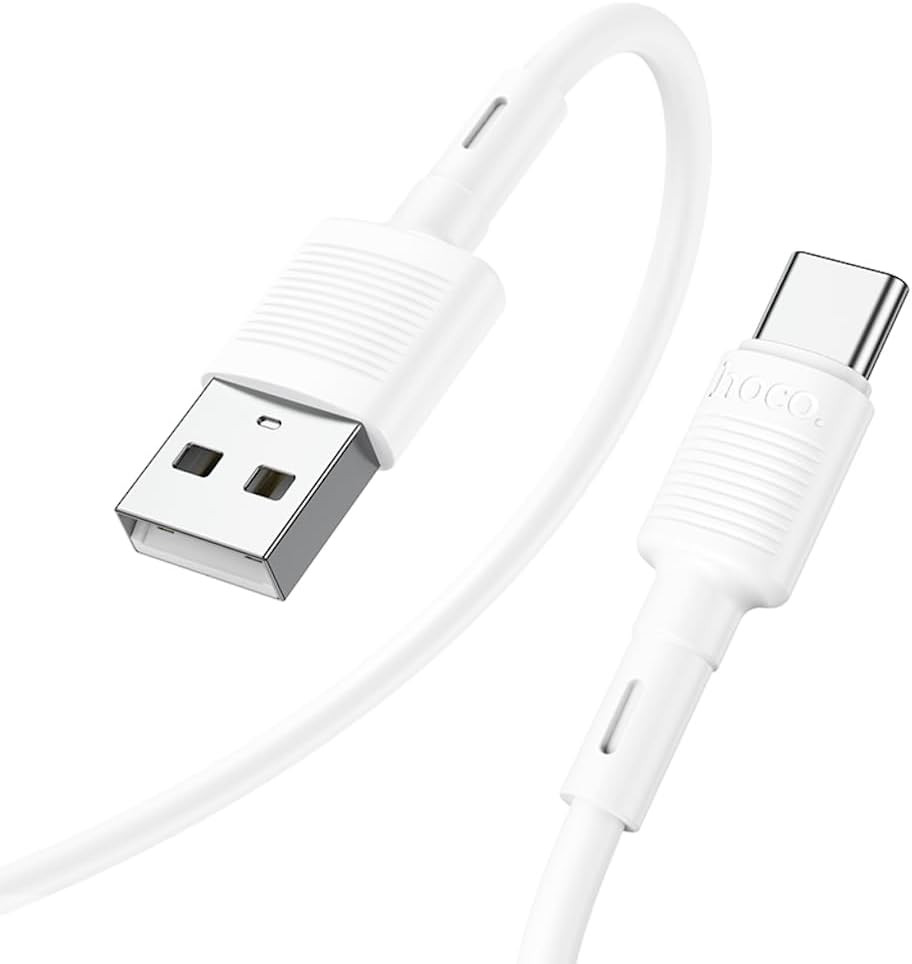 Cablu date si Incarcare Hoco X83, USB to Type-C (USB-C), 1 metru, 60W/3A, alb — varianta 2