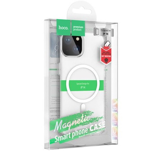 Husa protectie Apple iPhone 14, Hoco Premium Magsafe TPU, ShockProof, incarcare magsafe, transparenta — varianta 5