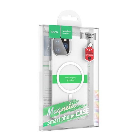 Husa protectie Apple iPhone 14 Pro, Hoco Premium Magsafe TPU, ShockProof, incarcare magsafe, transparenta — varianta 7