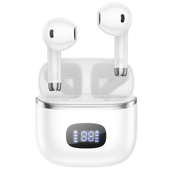 Casti Wireless Hoco EQ1 TWS, Bluetooth 5.3, LED Digital Display, albe — varianta 2