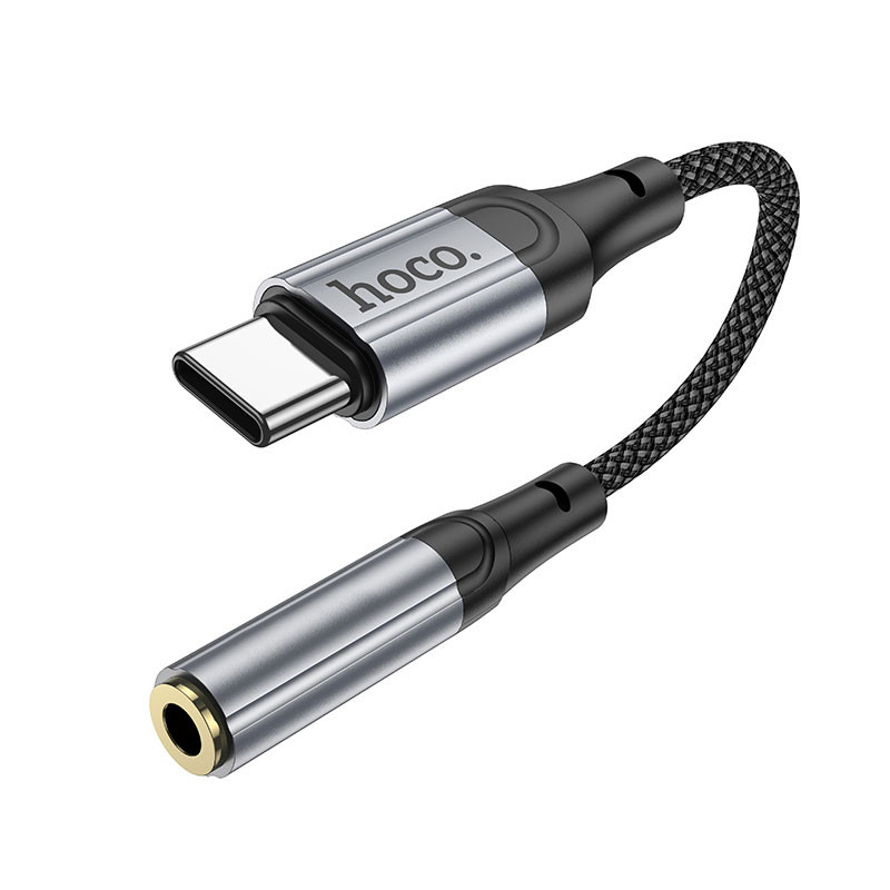 Cablu adaptor Type-C / USB-C Hoco LS36, audio, 12 cm, negru — varianta 2