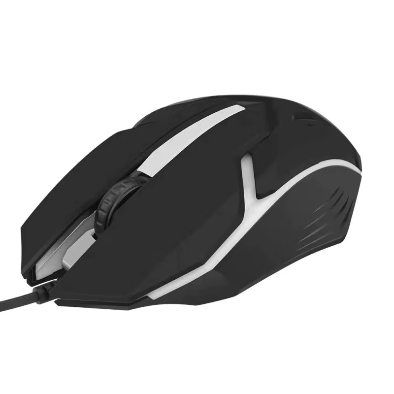 Mouse gaming X1 cu fir USB, 400 / 800 DPI, lumini RGB, cablu 1.5 m, negru — varianta 4