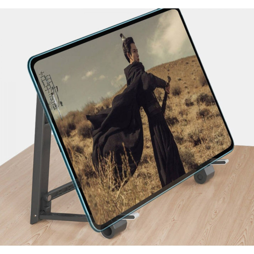 Suport/stand de birou Andowl Q-ZJ009, pentru laptop, tableta, telefon, pliabil, reglabil, negru — 3