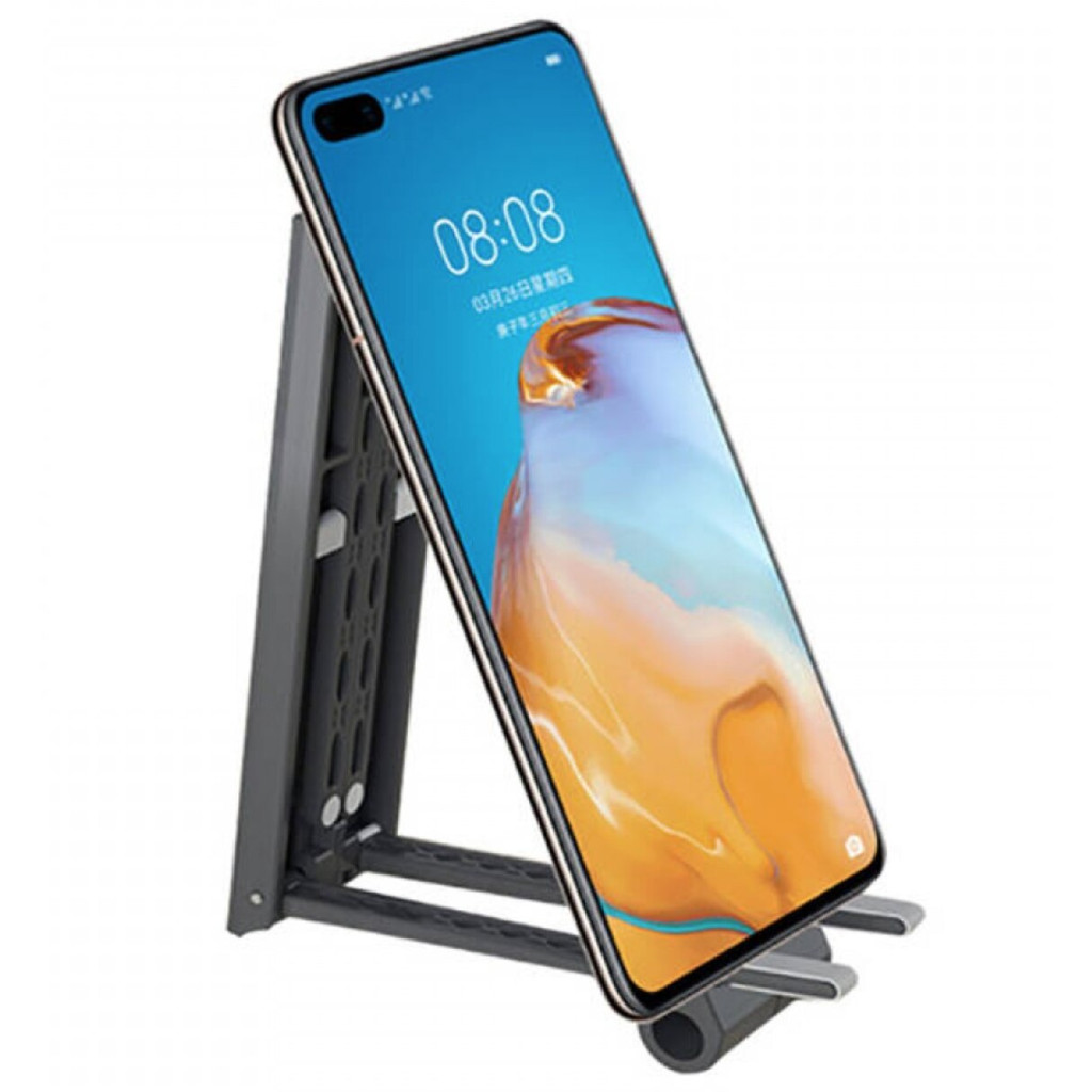 Suport/stand de birou Andowl Q-ZJ009, pentru laptop, tableta, telefon, pliabil, reglabil, negru — 4
