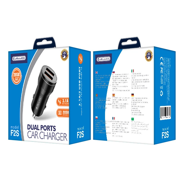 Incarcator auto Jellico F2S, dual port USB, 18W, 3.1A, negru — 4