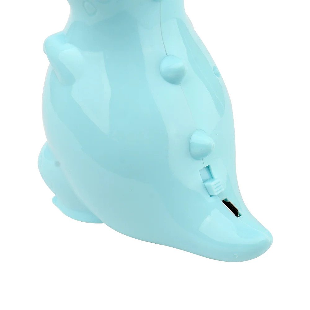 Lampa LED cu suport creioane si ascutitoare, functie lampa de veghe, dinozaur galben — varianta 8