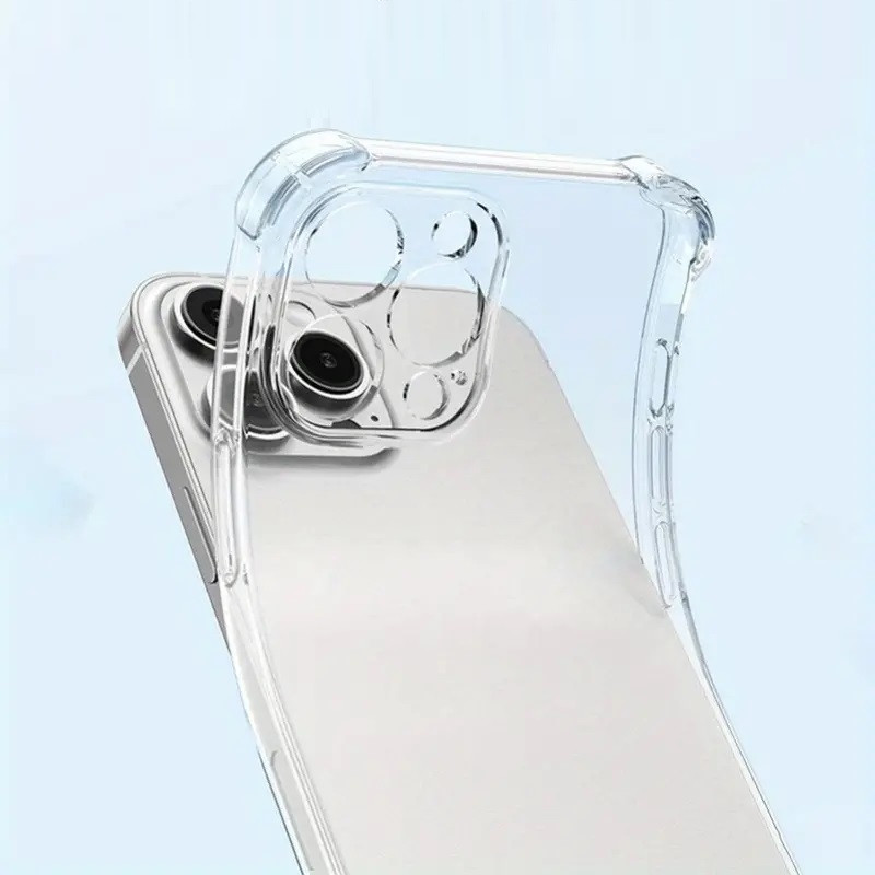 Husa Apple iPhone 16 Pro, TPU transparent, intarituri in colturi, protectie camere, grosime 1,5 mm — varianta 2