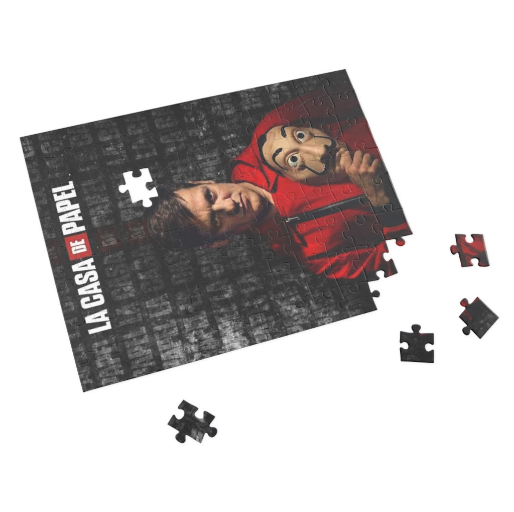 Puzzle 80 piese, 20 x 15 cm, personaje Casa de Papel, model 2 — 2