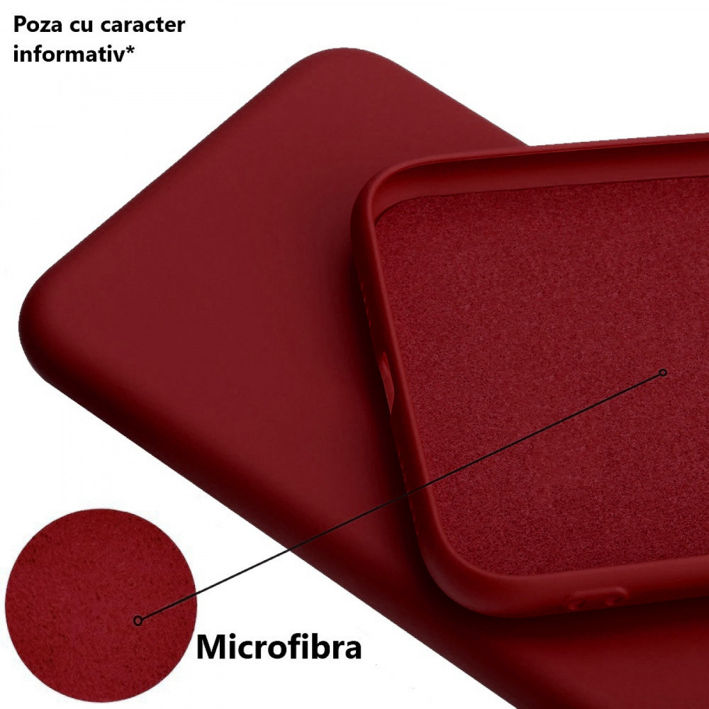 Husa Samsung Galaxy Note 20 Plus Luxury Silicone, catifea in interior, burgundy — varianta 2