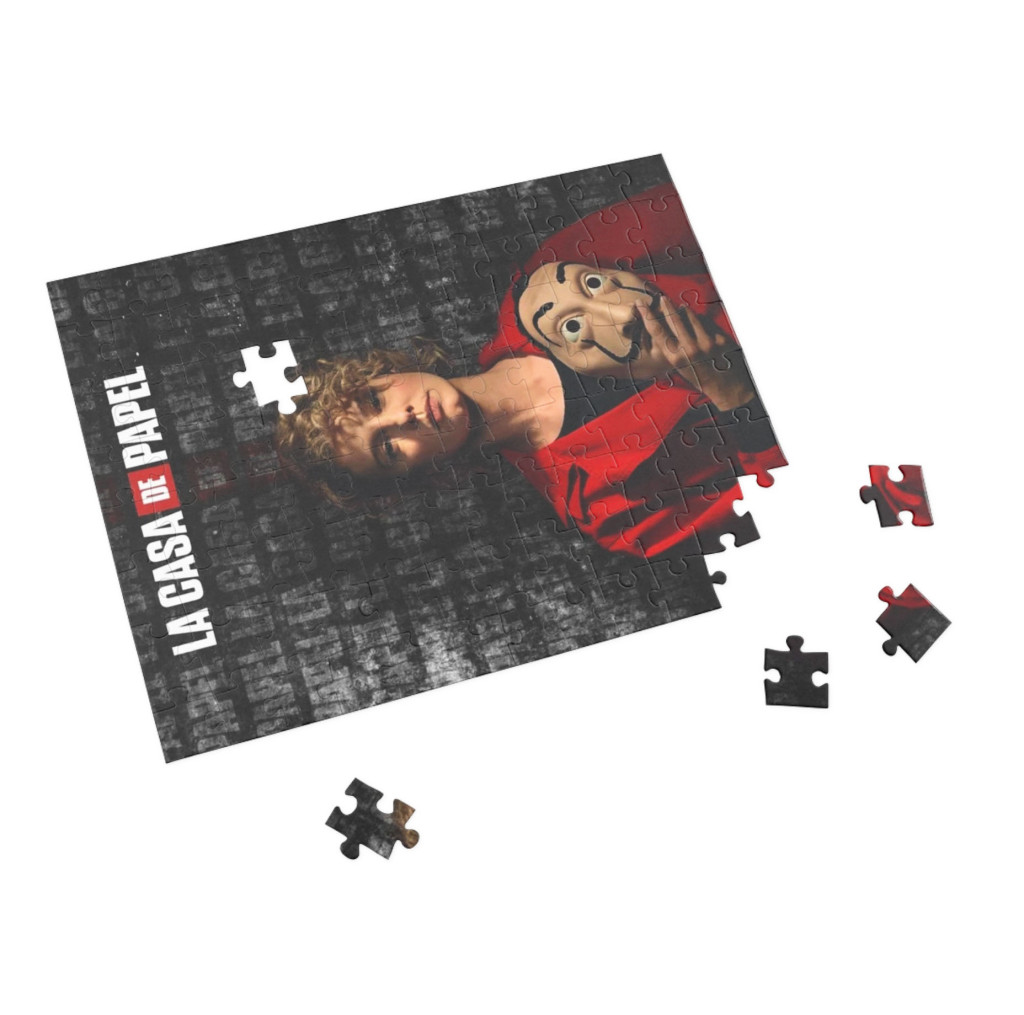 Puzzle 80 piese, 20 x 15 cm, personaje Casa de Papel, model 1 — 2