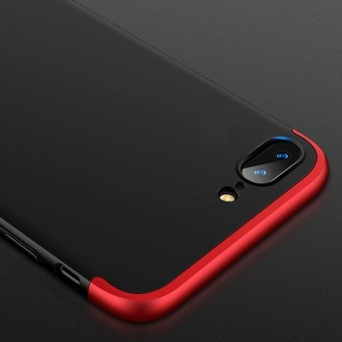 Husa Full cover GKK (fata + spate) pentru Xiaomi Mi8 SE, negru cu rosu — varianta 3