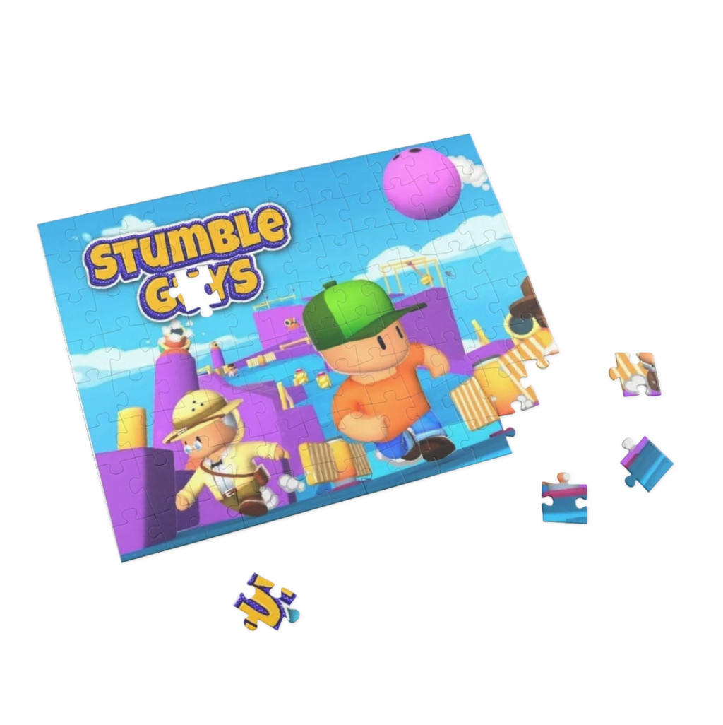 Puzzle 80 piese, 20 x 15 cm, personaje Stumble Guys, model 1 — varianta 2